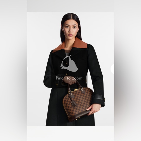 Louis Vuitton Alma Top Handle  Bag Brown Canvas - Picture 3 of 16